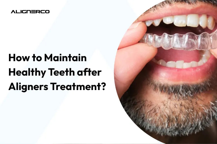 Un uomo sta inserendo un apparecchio di contenzione trasparente