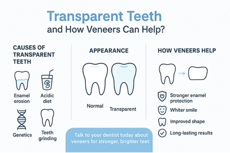 Denti trasparenti e come le faccette possono essere d'aiuto?