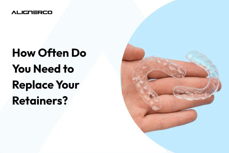 Contenitori per denti in plastica trasparente da tenere in mano per la cura post-ortodontica