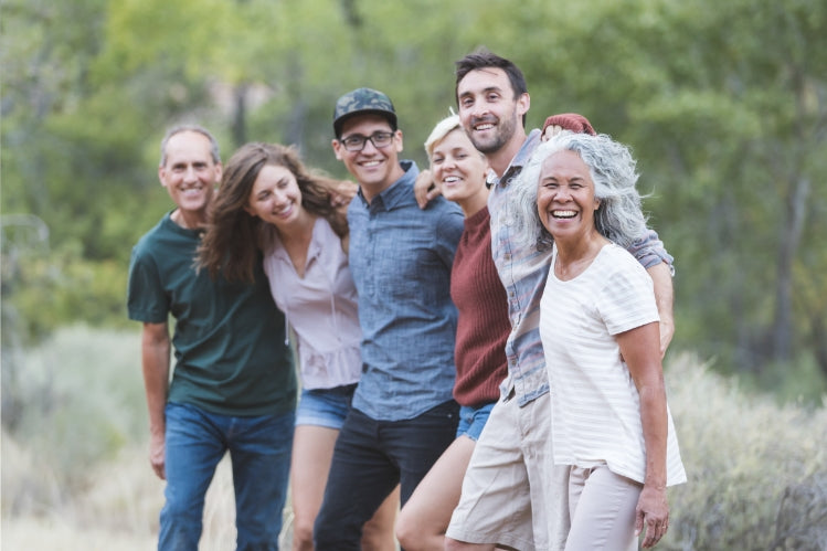   Group of people smiling 