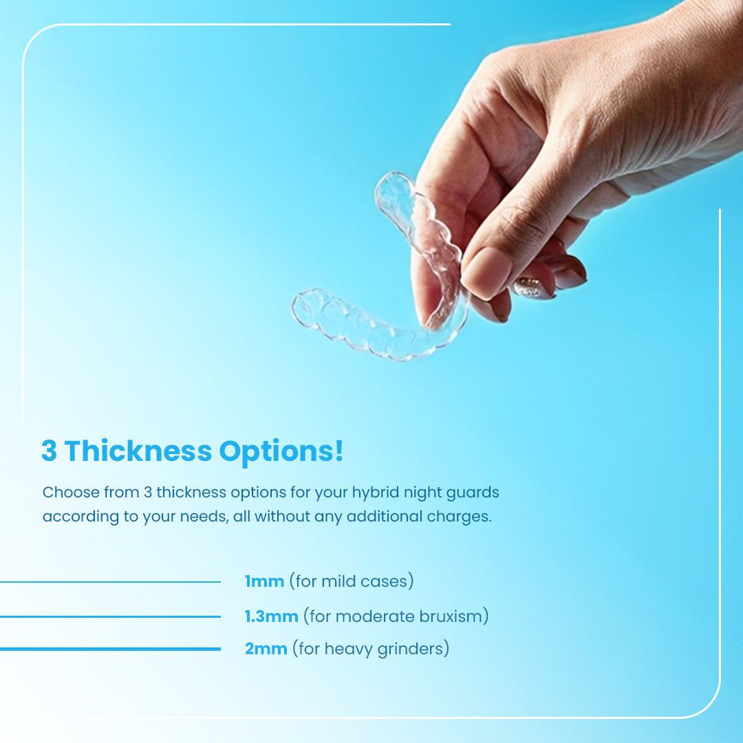 ALIGNERCO Bite notturno ibrido personalizzato per la protezione contro il digrignamento dei denti/serramento/bruxismo e ATM